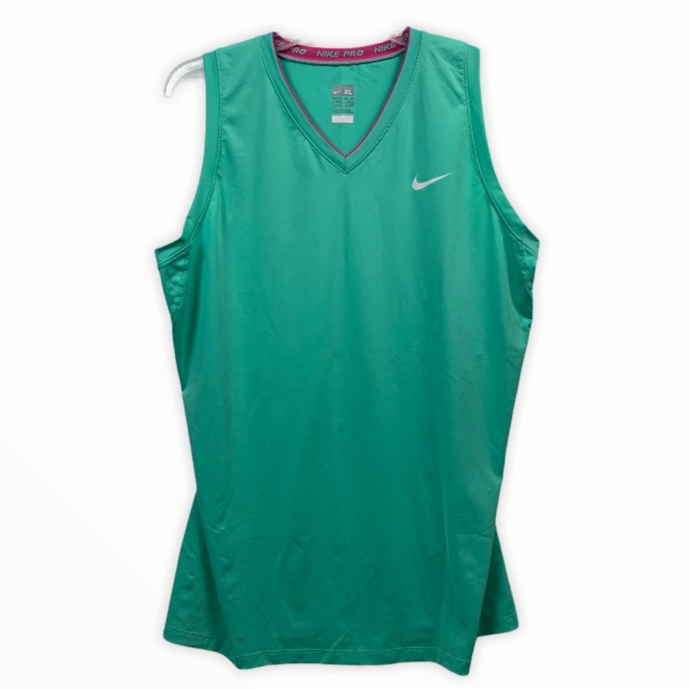 Nike Pro Athletic Mint Green Sleeveless Top EUC XL